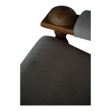 Mid-20th century, pair of armchairs by Henning Kjærnulf, oak and alcantara, 1960s.