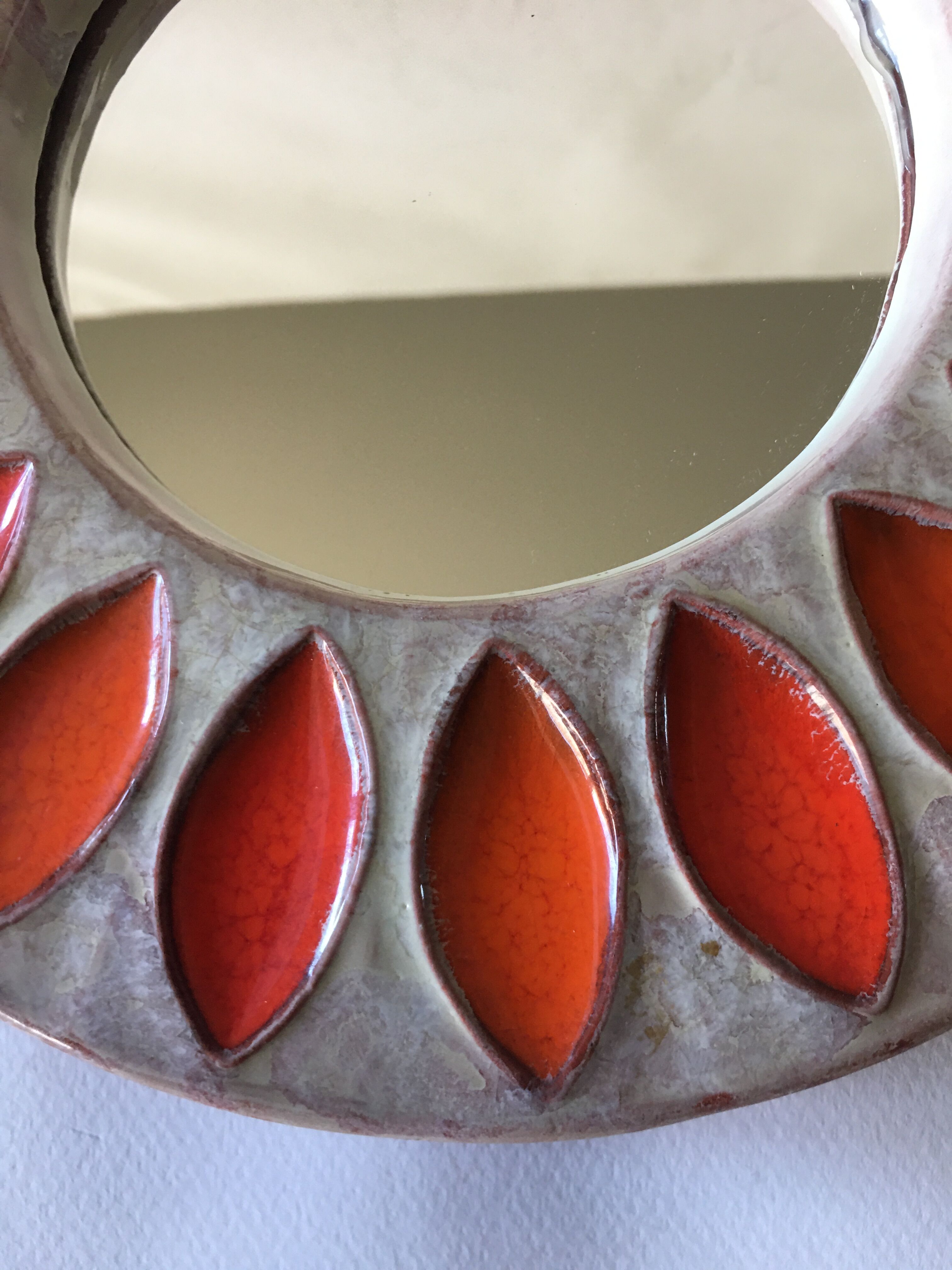 Vintage ceramic mirror