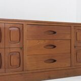 Vintage graphic teak sideboard 1960s