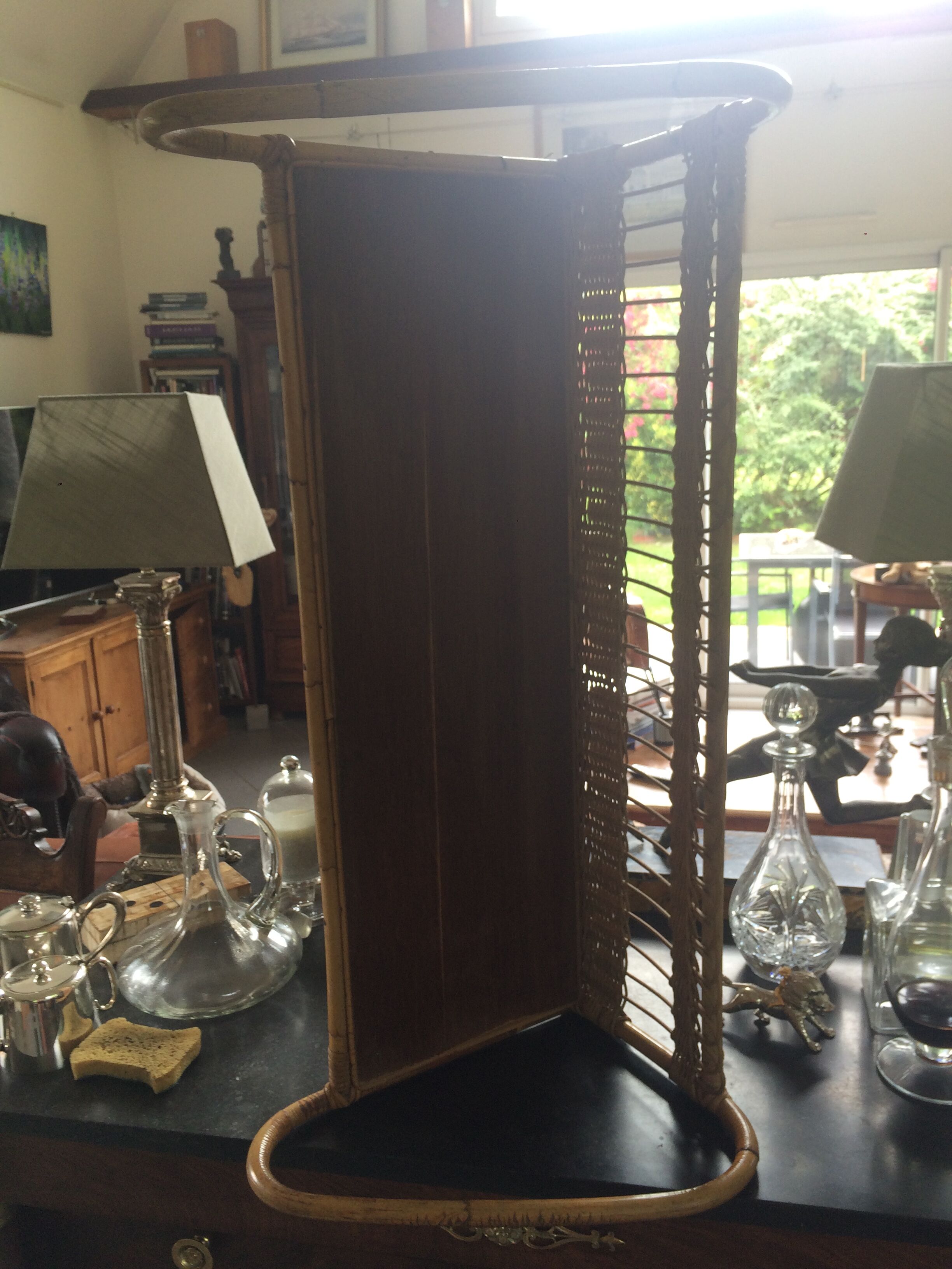 Vintage rattan shelf