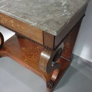 French trumeau / side table 1830s / inlay wood / mirror