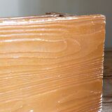 Vintage patinated solid wood side bench