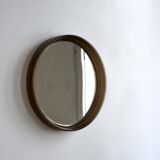 Mirror round cap 70s in smoked amber plexi