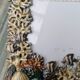 Enamelled metal photo frame. Fish décor. Perfect condition