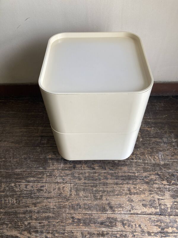 Caisson Componibili 4970 Castelli pour Kartell 1969 blanc Space Aage 1969