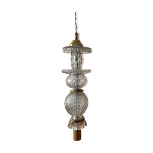 suspension en verre, laiton et métal argenté - n°2
