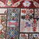 Tapis tunisien vintage en soie, fait main, 51 cm x 97 cm, années 1970
