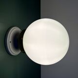 Vintage wall or ceiling light globe in white opaline.
