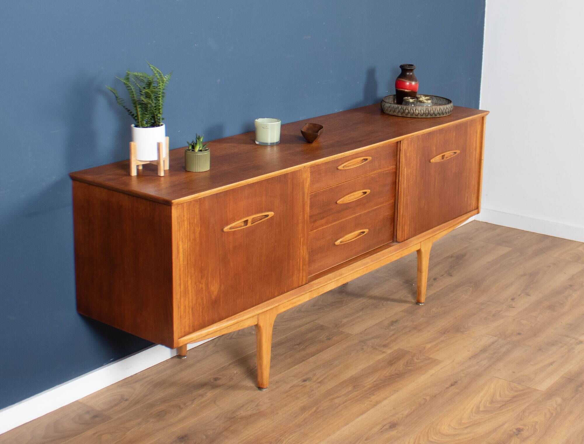 Long 1960s Teak Jentiuqe Mid Century Sideboard