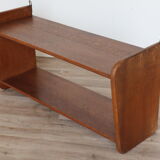 Vintage solid oak wall shelf, 1950