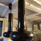 Lita pendant light, chocolate color, 1970
