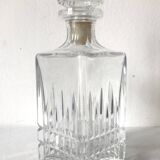 Crystal glass whiskey decanter