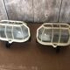 Pair Old Waterproof Bakelite Wall Lamp + Vintage White Plastic Reinforcement