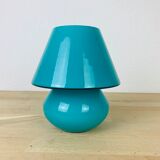 Lampe champignon verre bleu Domec