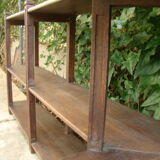 Old solid oak corner shelf