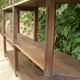 Old solid oak corner shelf