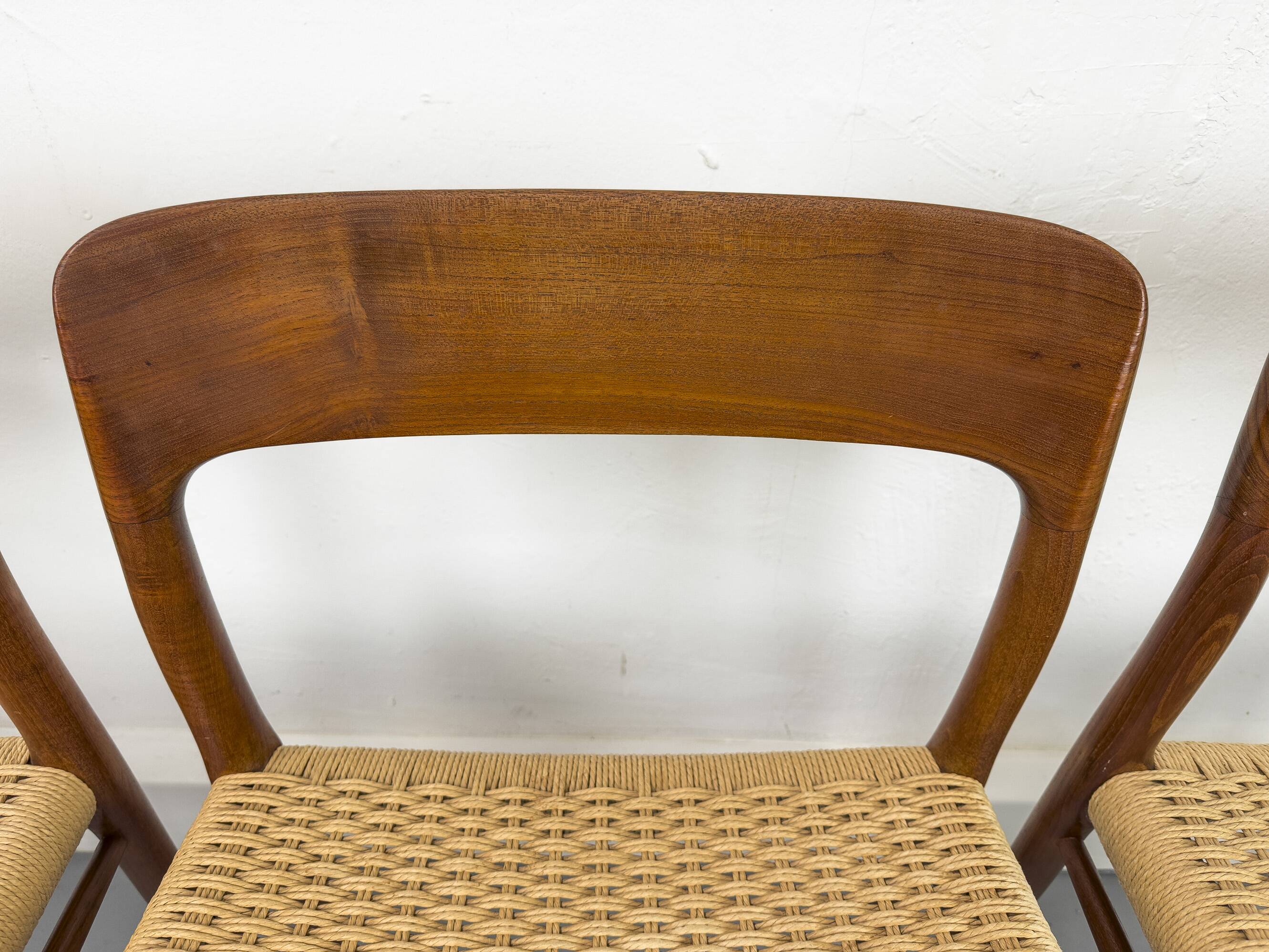 Model 75 Chairs by Niels O. Møller for J.L Møllers, 1960s, Set of 4