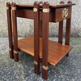 Bedside table, end table, wood, vintage, 80s