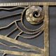 Art Deco wall coat rack in wrought iron bronze 1930