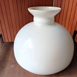 Globe lampshade opaline chandelier and lamp