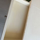 Small patinated wood table / desk / console / side table