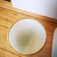 Vintage glass cut with white brass opaline
