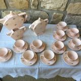 Art deco coffee service in rosé earthenware