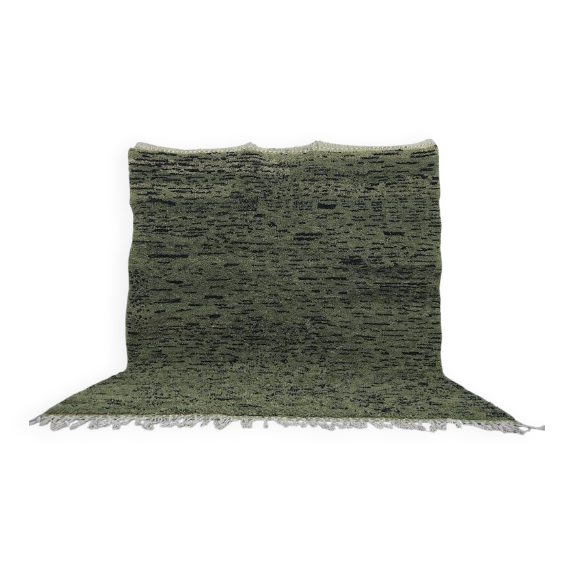 Custom green Moroccan rug