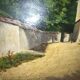 Oil painting on cardboard