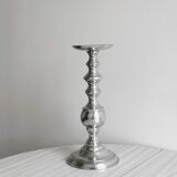 Silver metal candle holder