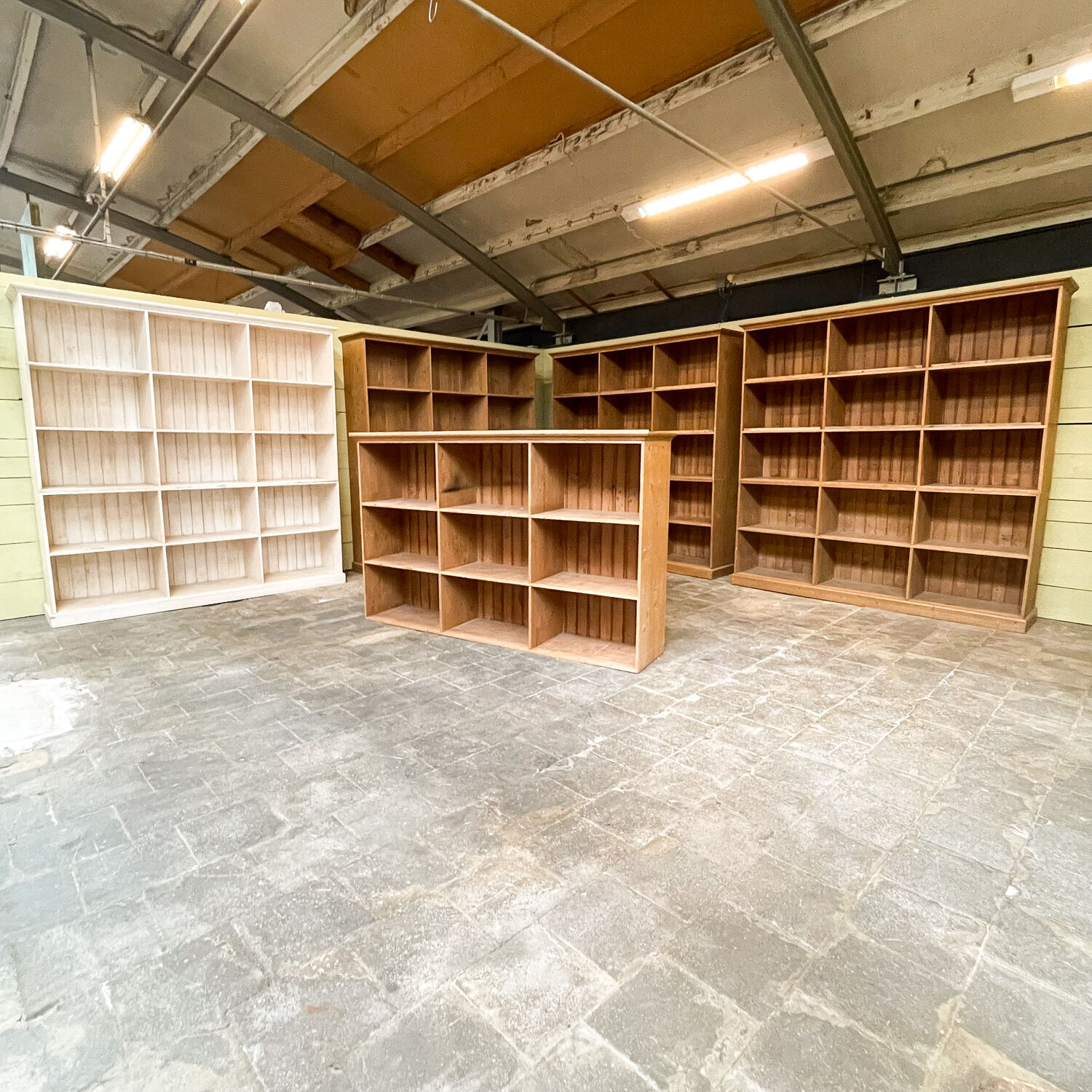 Pine wooden storage shop cabinet