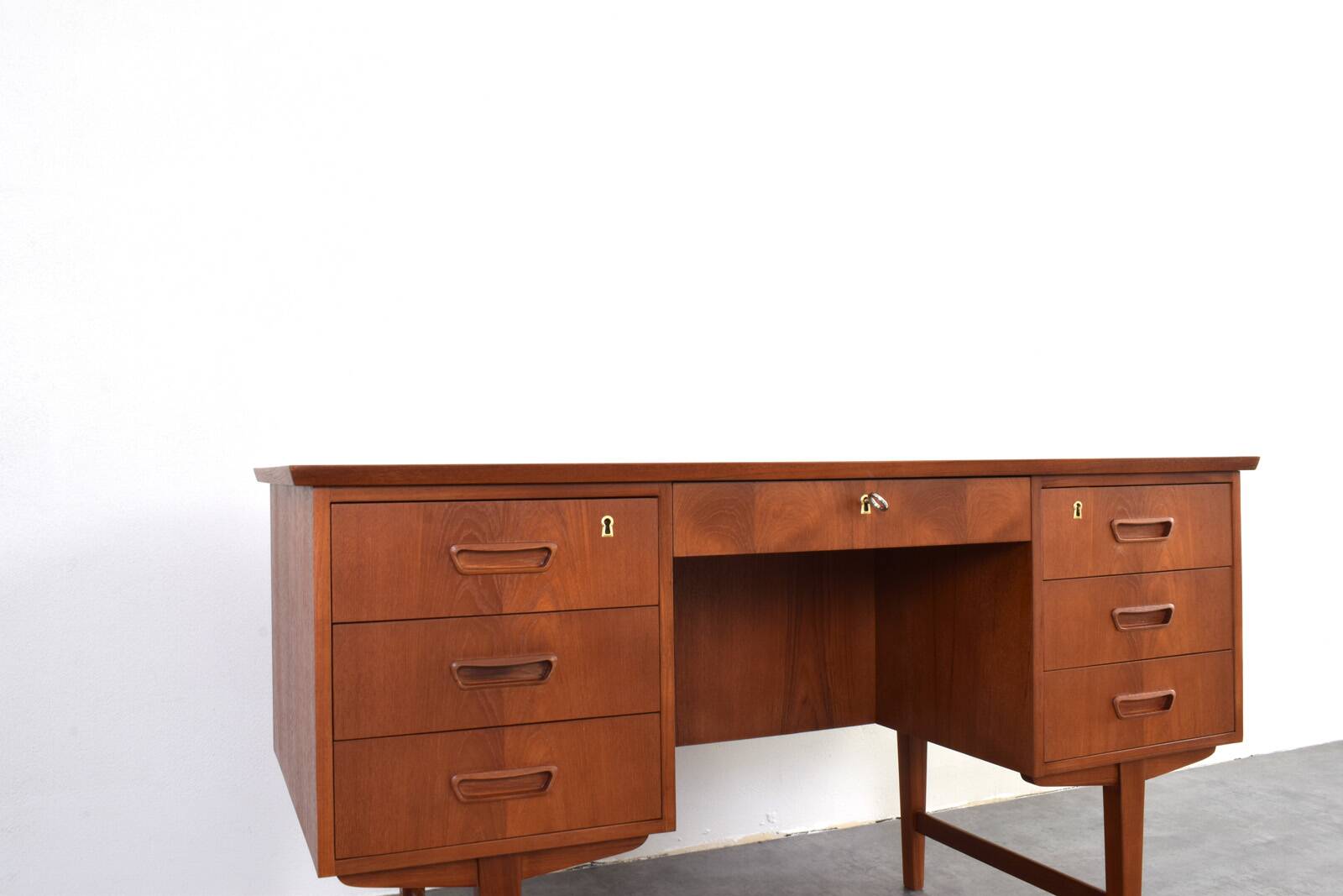 Mid-Century Modern Danish Teak Executive Desk, 1960s