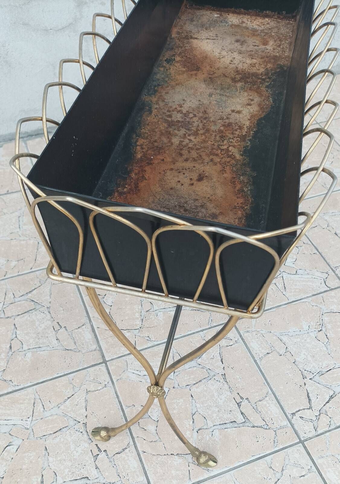 Jardinière en laiton France 1960
