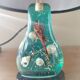 Vintage resin inclusion lamp curiosity cabinet