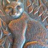 Plaques chat et chien bronze