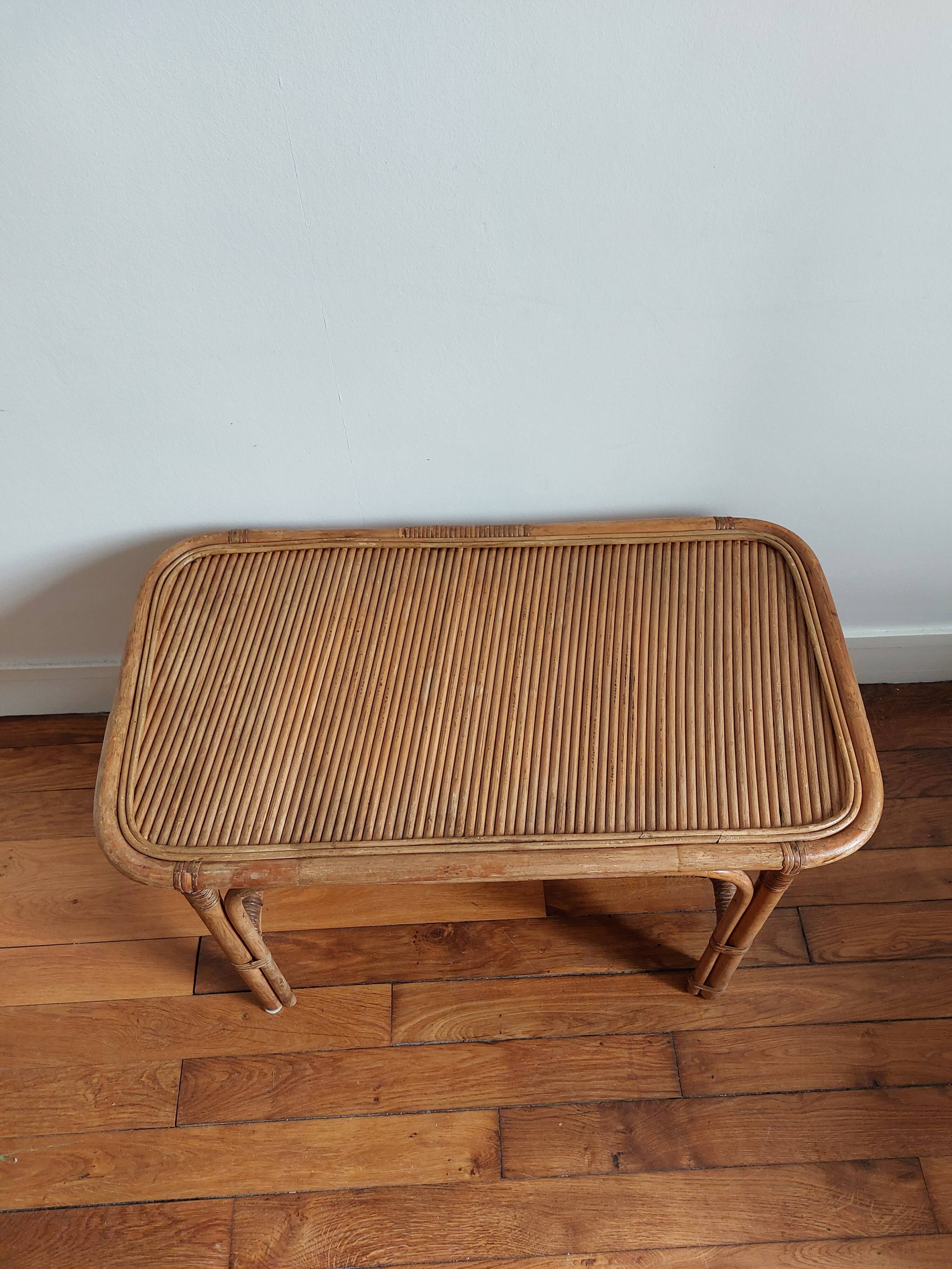 Rattan coffee table