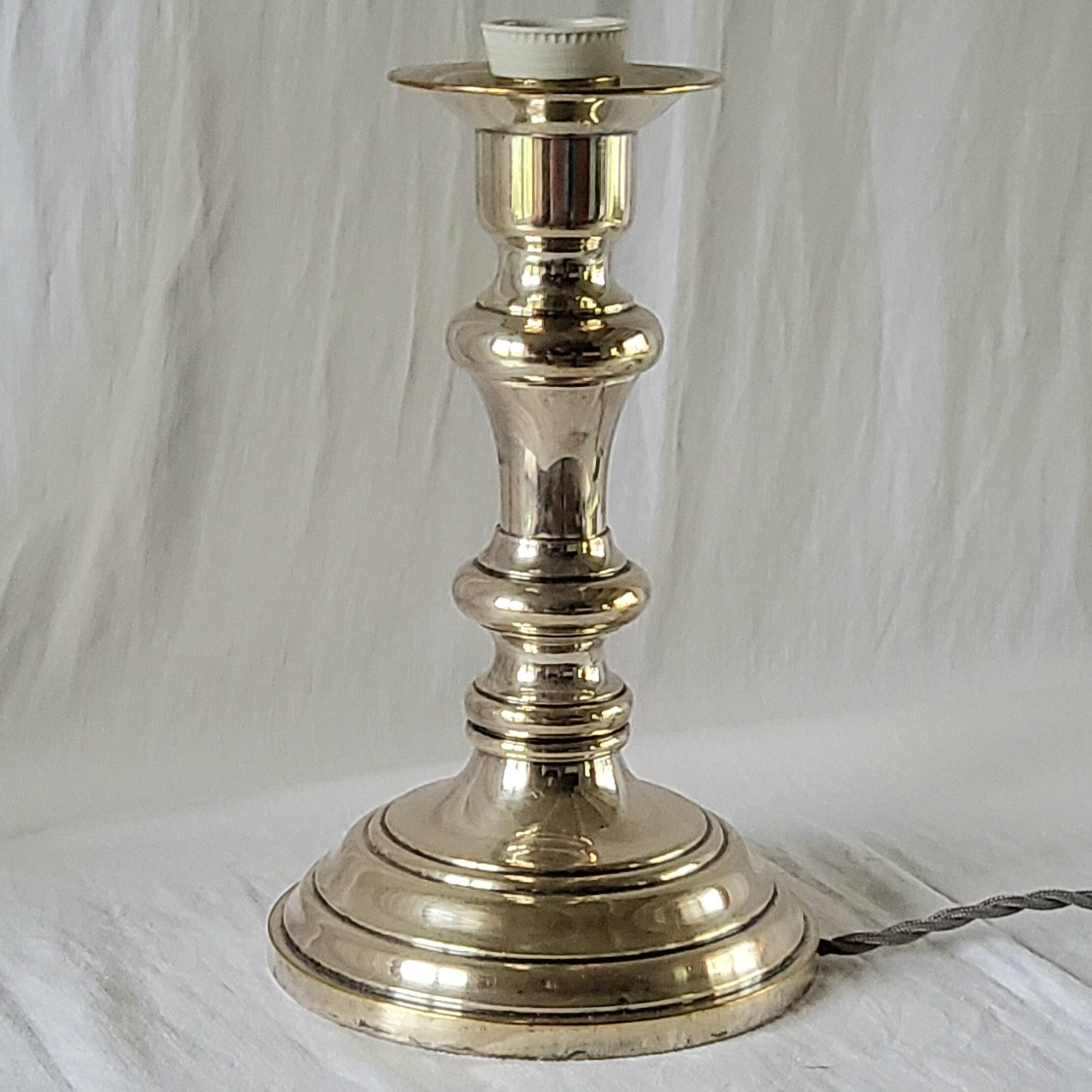 Silver metal lamp base