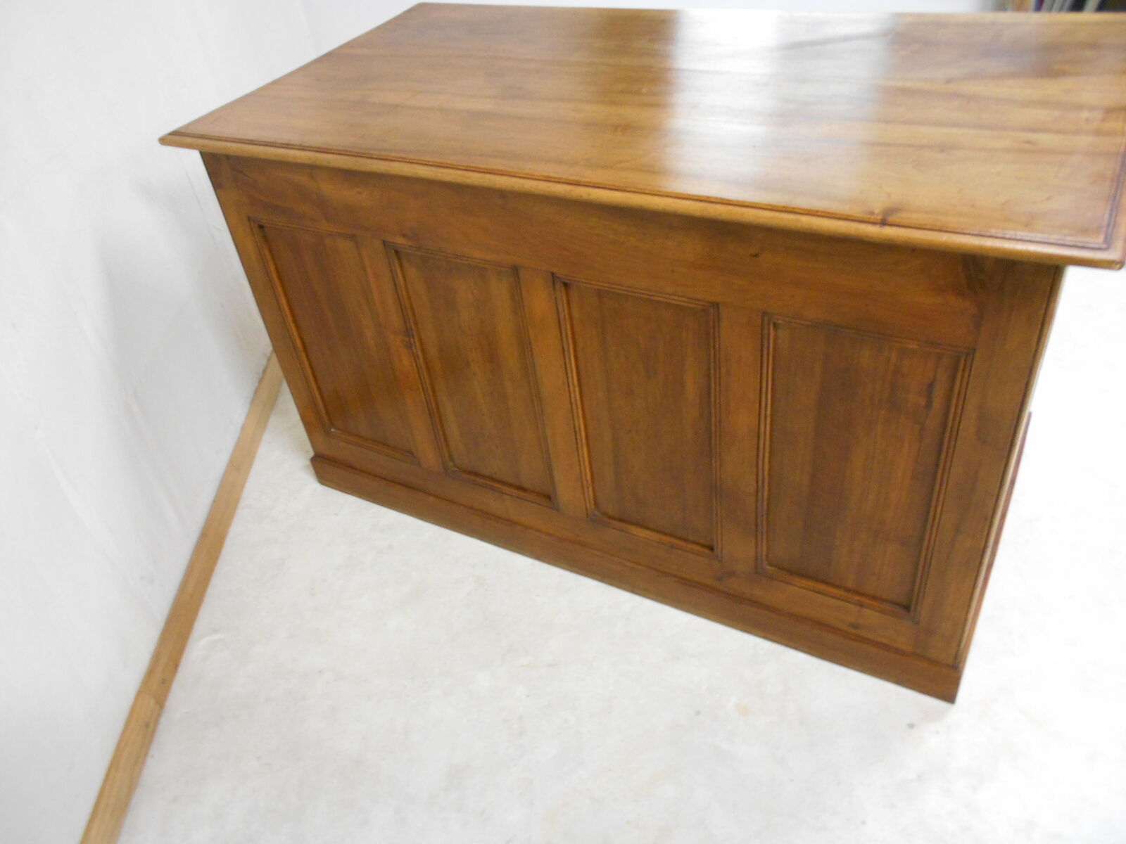 Coffered walnut desk