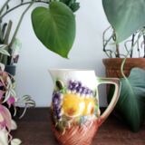 St-Clément pitcher in slip, fruit decoration