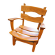 Brutalist chair in oak by Dittmann & Co for Awa Radbound, 1970