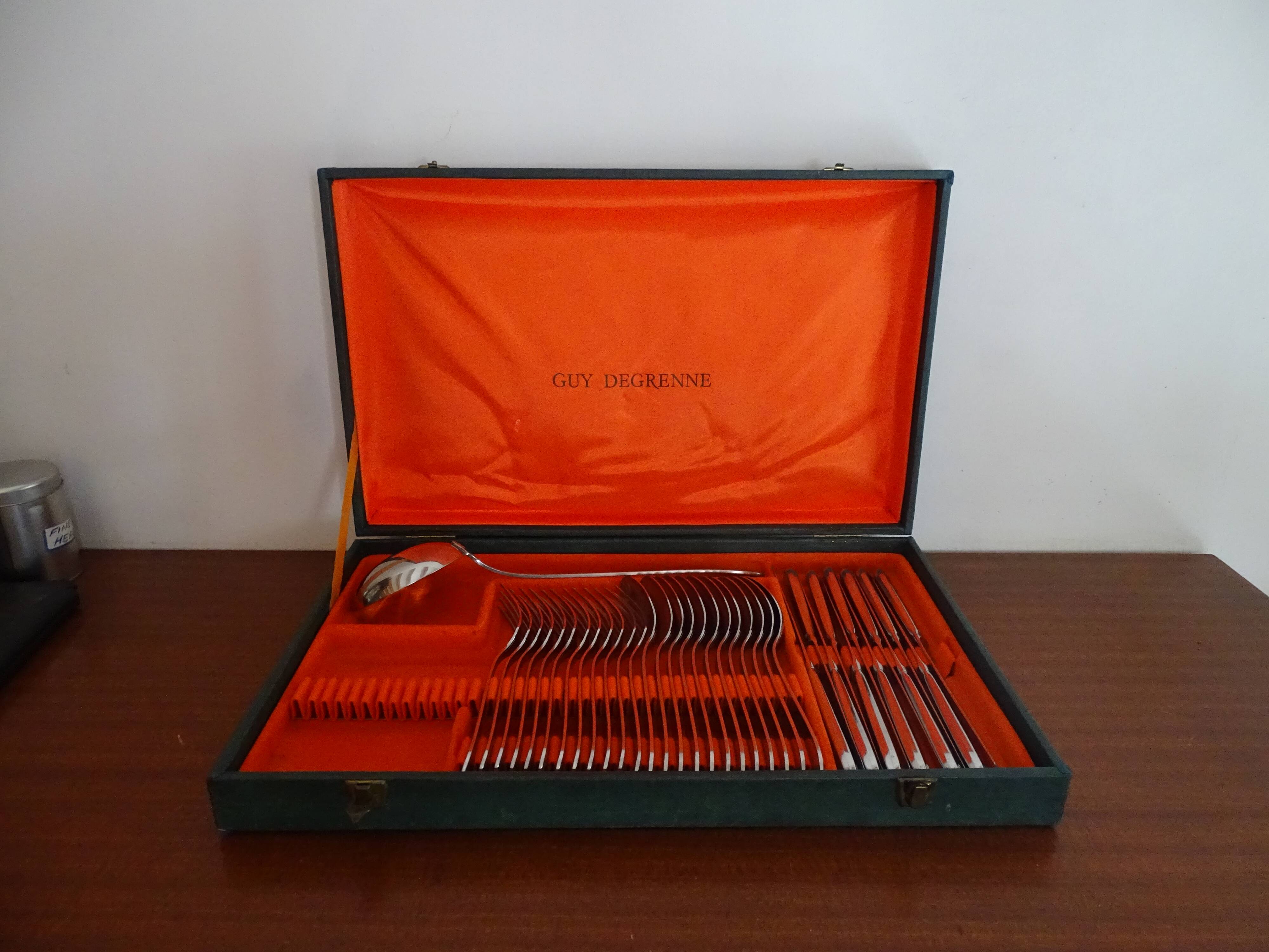 GUY DEGRENNE 37-piece stainless steel cutlery set for 12 people