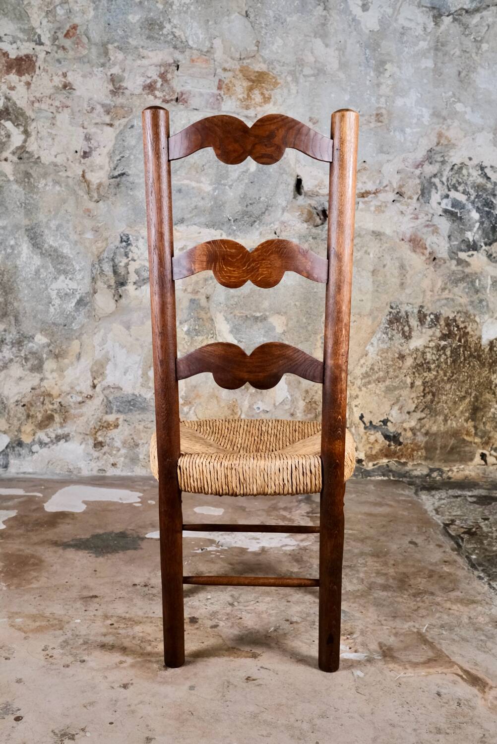 Pair of folk art chairs, France, mid-20th century