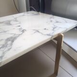 Marble coffee table with gold base