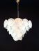 Handcrafted chandelier with Murano glass and handmade alabaster discs.