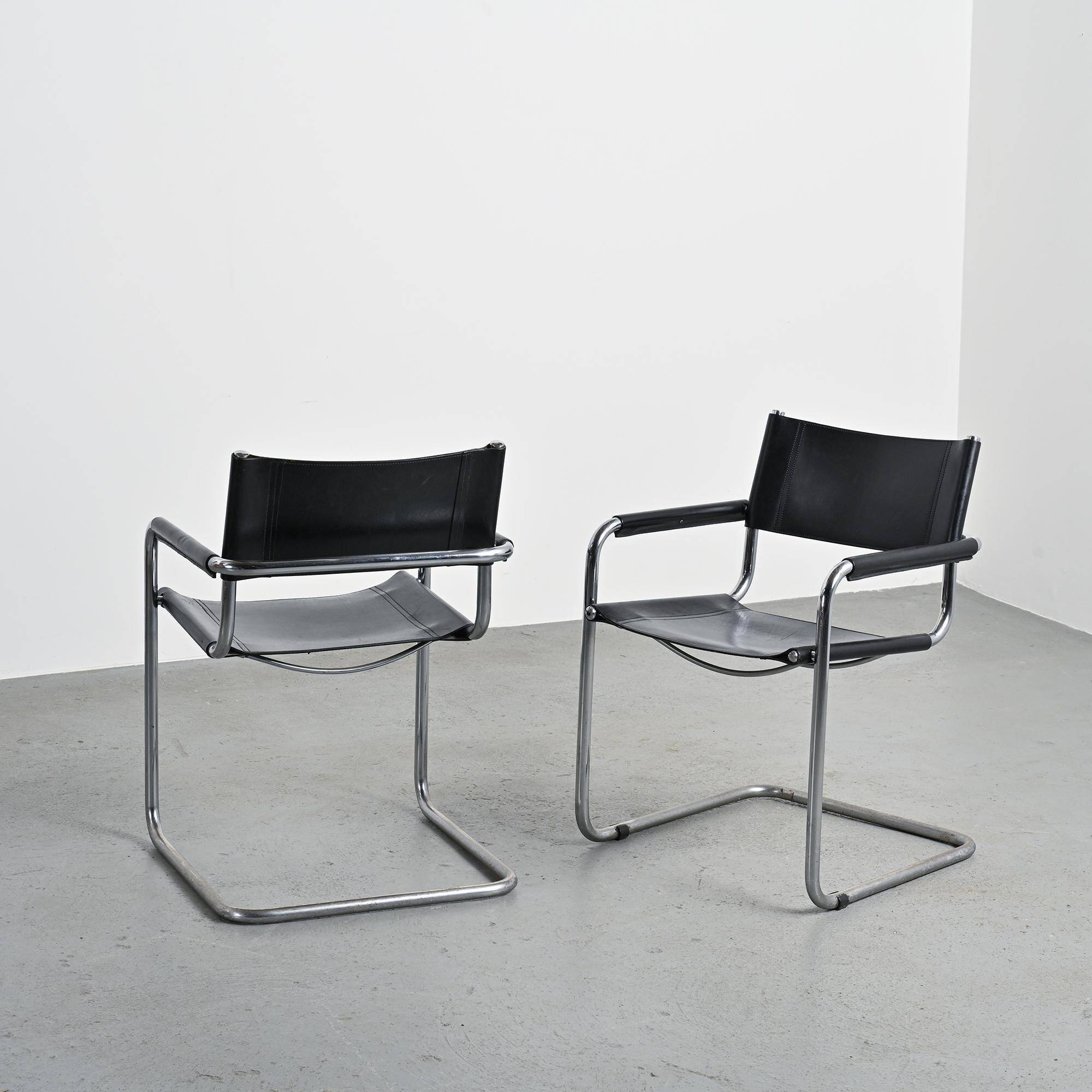 Pair of cantilever armchairs by Matteo Grassi, Italy, circa 1970.