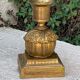 Very original old candlestick, chiseled with its gold patinated foliage