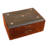 Années 1950 Coffret / Tirelire Bois sculpté