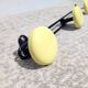 60s yellow wall coat rack