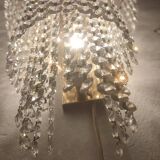 Pair of crystal appliques. France, 1970s.