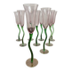 Coupes à champagne, verre soufflé, tulipe